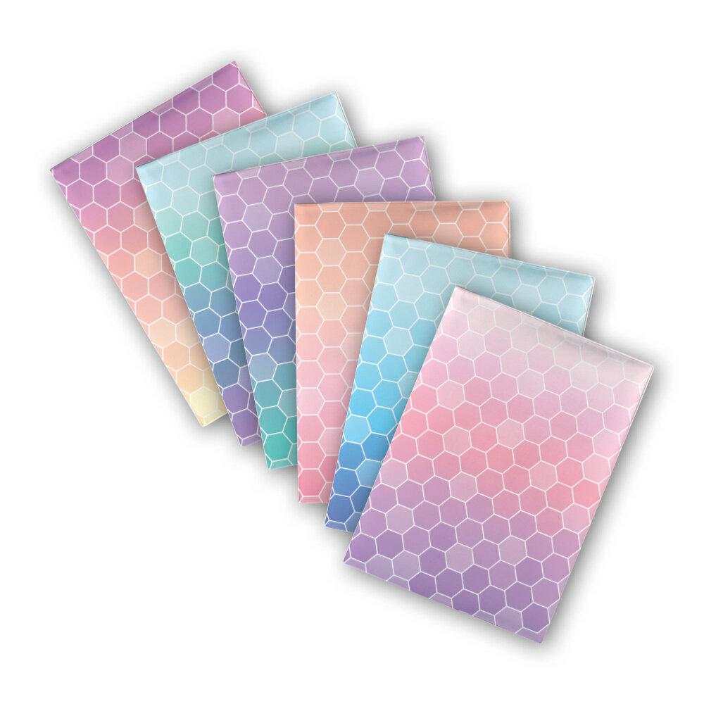 BOOK SLEEVES SCHOOL BUZZ SCRAP BOOK OMBRE HONEY ASSORTED PK6