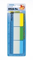 STICK ON FILING TABS B/TONE 37X50 3 COLS PK3