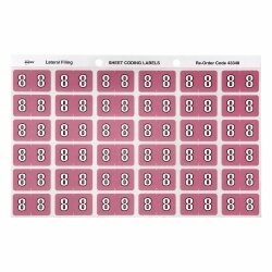 SP- LABELS COLOUR CODING AVERY 25X38MM 8 SIDE TAB MAUVE PK180