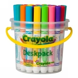 CRAYOLA MARKERS 32'S BRIGHT WASHABLE DESKPACK (8 COLOURS)