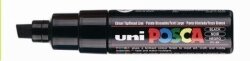 MARKER UNI POSCA PC8K CHISEL TIP BLACK