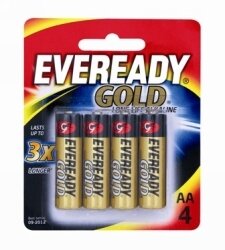 SP- BATTERY EVEREADY GOLD A91 AA BP4