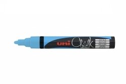 MARKER CHALK UNI 2.5MM BULLET TIP LIGHT BLUE