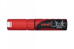 MARKER CHALK UNI 8MM CHISEL TIP RED