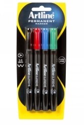 MARKER ARTLINE SUPREME PERMANENT 1.0MM ASST PK4