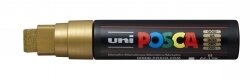MARKER UNI POSCA PC17K 15MM BROAD CHISEL TIP GOLD