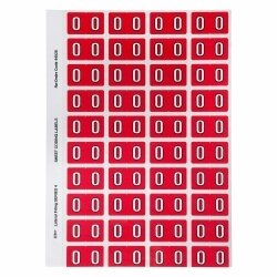 SP- LABELS COLOUR CODING AVERY 42X25MM 0 SIDE TAB RED PK240