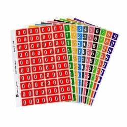 SP- LABELS COLOUR CODING AVERY 42X25MM NUMERIC SIDE TAB KIT
