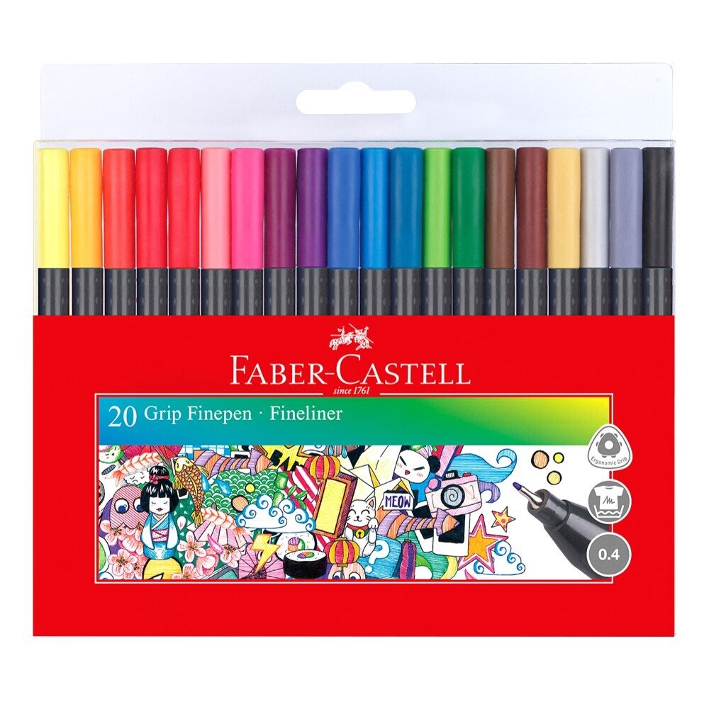 MARKER FABER-CASTELL FINE GRIP TRIANGULAR PK20