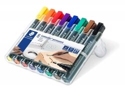 MARKER STAEDTLER 352 LUMOCOLOR PERMANENT BULLET ASST WLT8