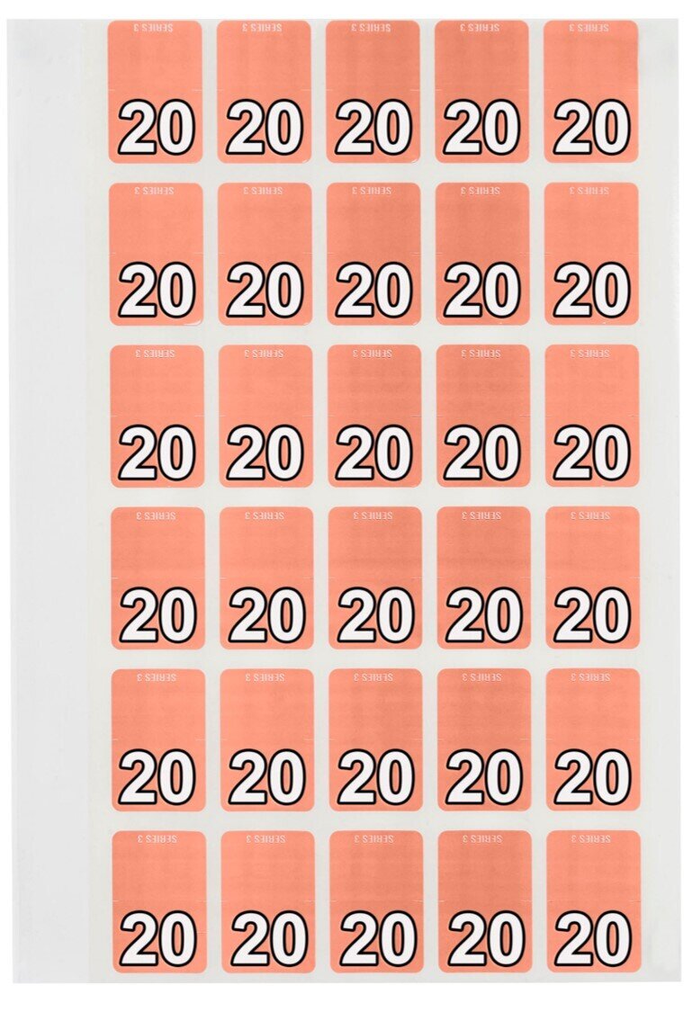 SP- LABELS COLOUR CODING AVERY 20X30MM 20 TOP TAB PINK PK150