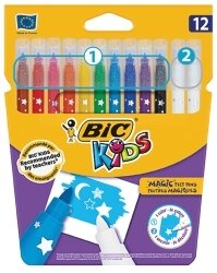 SP- MARKER BIC KIDS COLOUR & ERASE FELT WLT12