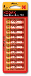 BATTERY KODAK AA SUPER HEAVY DUTY PK10