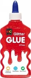 GLITTER GLUE EC 177ML RED