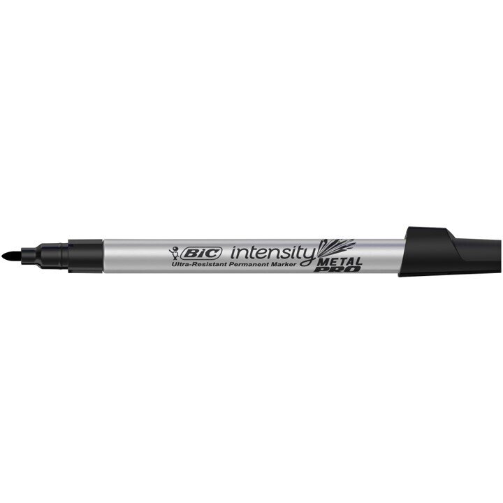 PERMANENT MARKER BIC INTENSITY METAL PRO 2.2MM BULLET TIP BLACK PG BX12