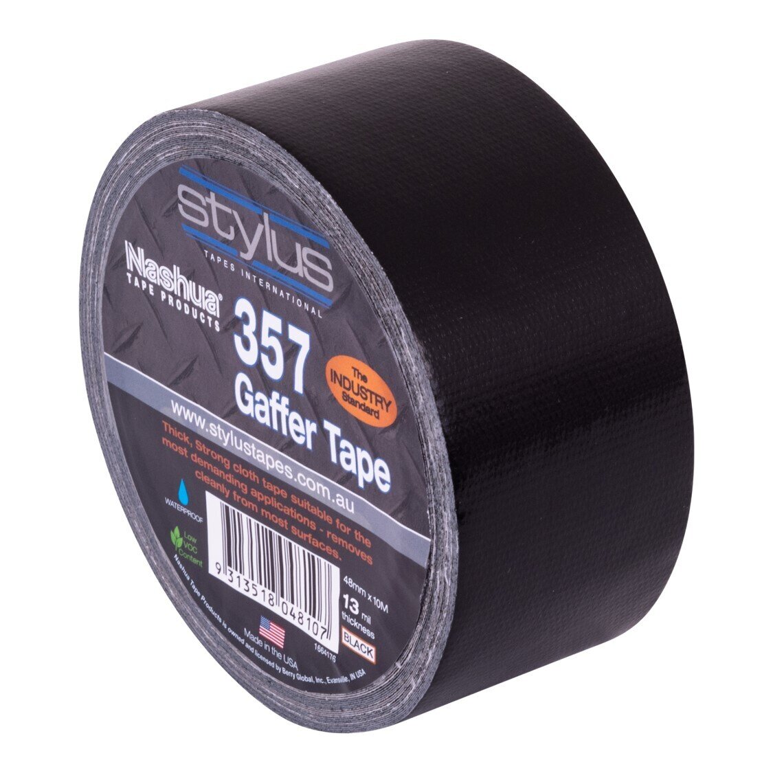 SP- GAFFER TAPE NASHUA 48MM X 10M RETAIL BLACK PK4