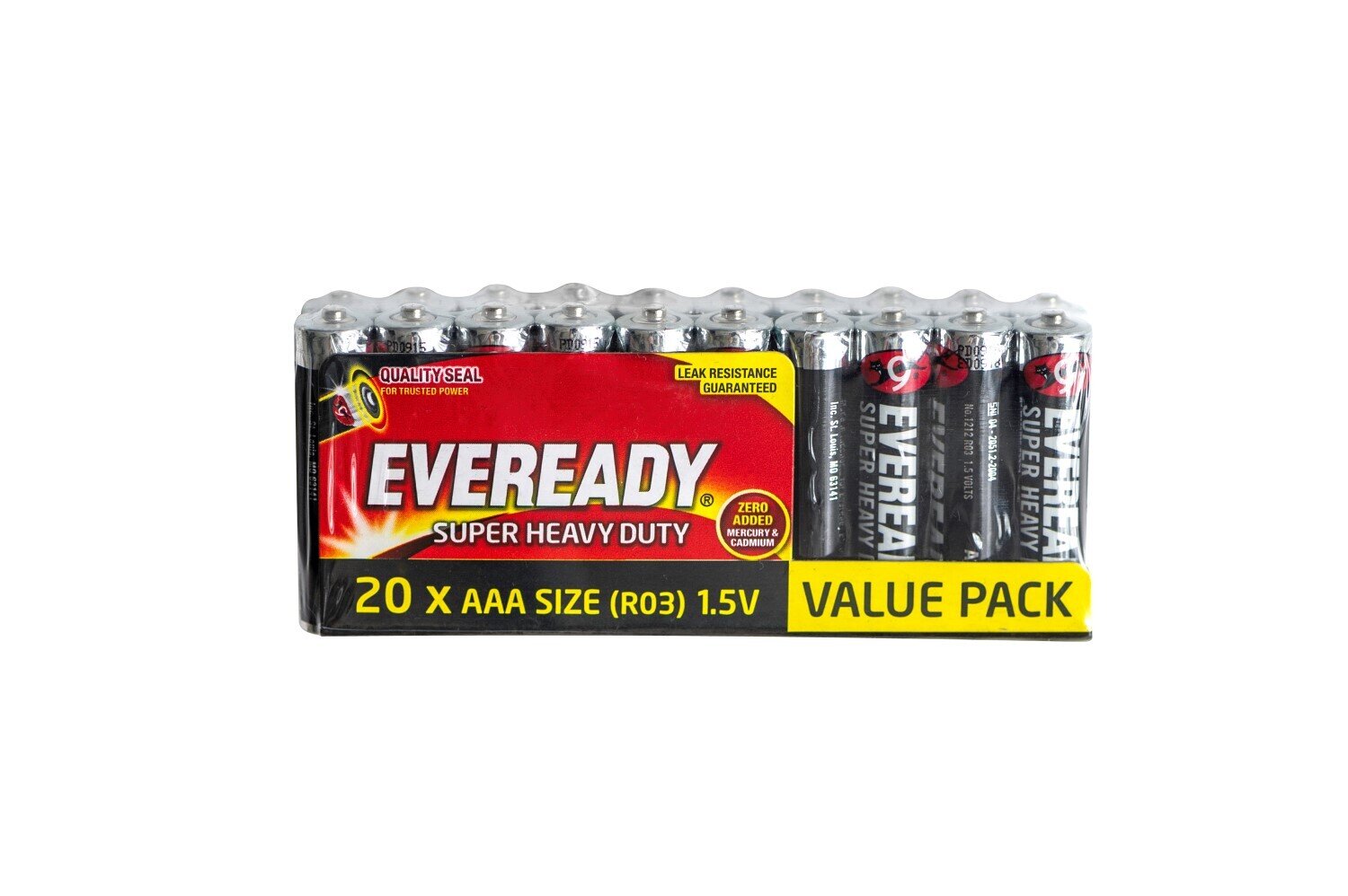 BATTERY EVEREADY SUPER HEAVY DUTY AAA BLACK PK20