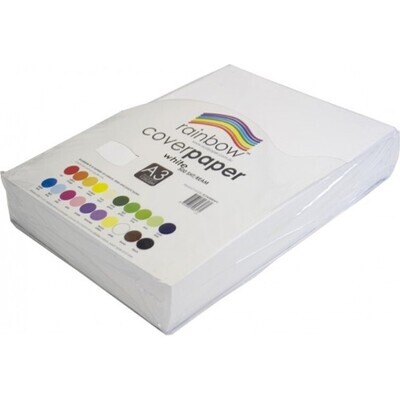 SP- COVER PAPER RAINBOW A3 125GSM WHITE REAM