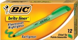 SP- HIGHLIGHTER BIC BRITELINER GRIP GREEN