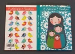 NOTELET SET OZCORP BABUSHKA/BIRDIES PK8