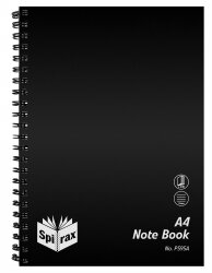 NOTEBOOK SPIRAX P595A PP A4 S/O 240PG BLACK