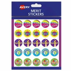 SP- MERIT STICKERS AVERY MULTI CAPTIONS PERMANENT PK200 HS