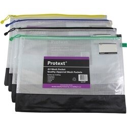 MESH POUCH PROTEXT A3 WITH ASST ZIPPER + NAME CARD HOLDER