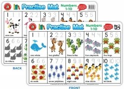 PRACTISE MAT LCBF 42X28CM NUMBERS 1-10