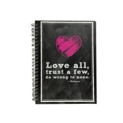 NOTEBOOK PROFILE A5 HARDCOVER SPIRAL LOVE ALL 160PG