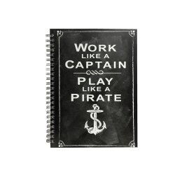 NOTEBOOK PROFILE A5 HARDCOVER SPIRAL WORK LIKE A CAPTAIN 160PG