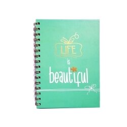 NOTEBOOK PROFILE A5 HARDCOVER SPIRAL LIFE IS BEAUTIFUL 160PG