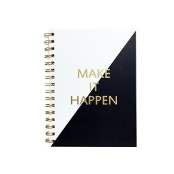 NOTEBOOK PROFILE A5 HARDCOVER SPIRAL MAKE IT HAPPEN 160PG
