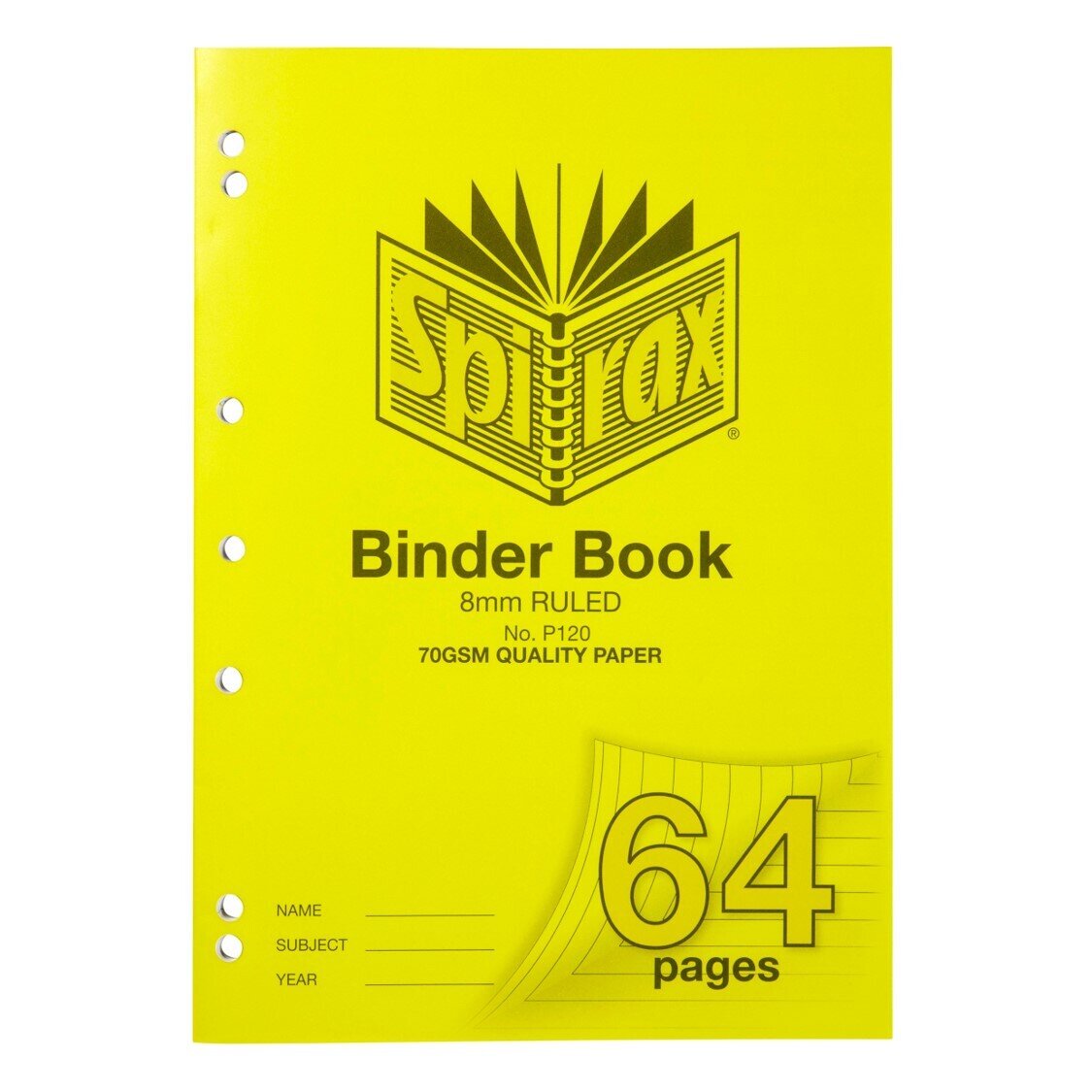 SP- BINDER BOOK SPIRAX A4 P120 8MM 64PG