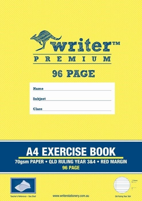 SP - EXERCISE BOOK WRITER PREMIUM A4 YEAR 3/4 SEA SHELL 96PG