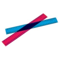 RULER MARBIG 30CM FLUORESCENT PLASTIC