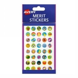 SP- MERIT STICKERS AVERY 13MM MINI ASSTD PK800