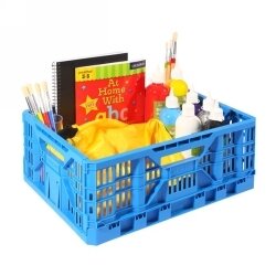 CRATE BRENEX 50CM LARGE COLLAPSIBLE BLUE