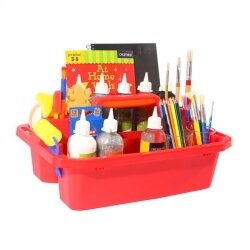 TOTE TRAY BRENEX 50CM PLASTIC RED