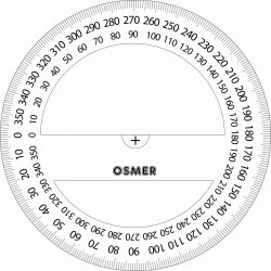 PROTRACTOR OSMER 10CM 360 DEGREE CLEAR