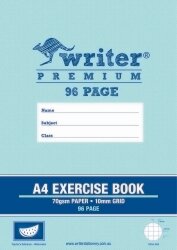 GRID BOOK WRITER PREMIUM A4 10MM GRID 96PG