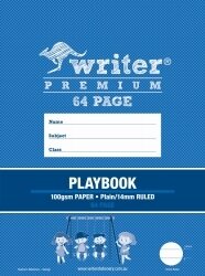 SP- PLAYBOOK WRITER PREMIUM 330X240MM PLAIN 1 SIDE/14MM RULED 64PG SWINGS