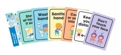 SP- TEACHING CARDS DURUS A5 SCHOOL HYGIENE & SOCIAL DISTANCE PK7