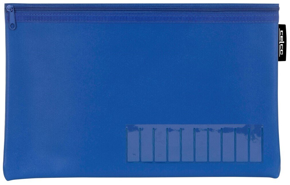 PENCIL CASE CELCO 345X180MM NAME MEDIUM 1 ZIP GREEN
