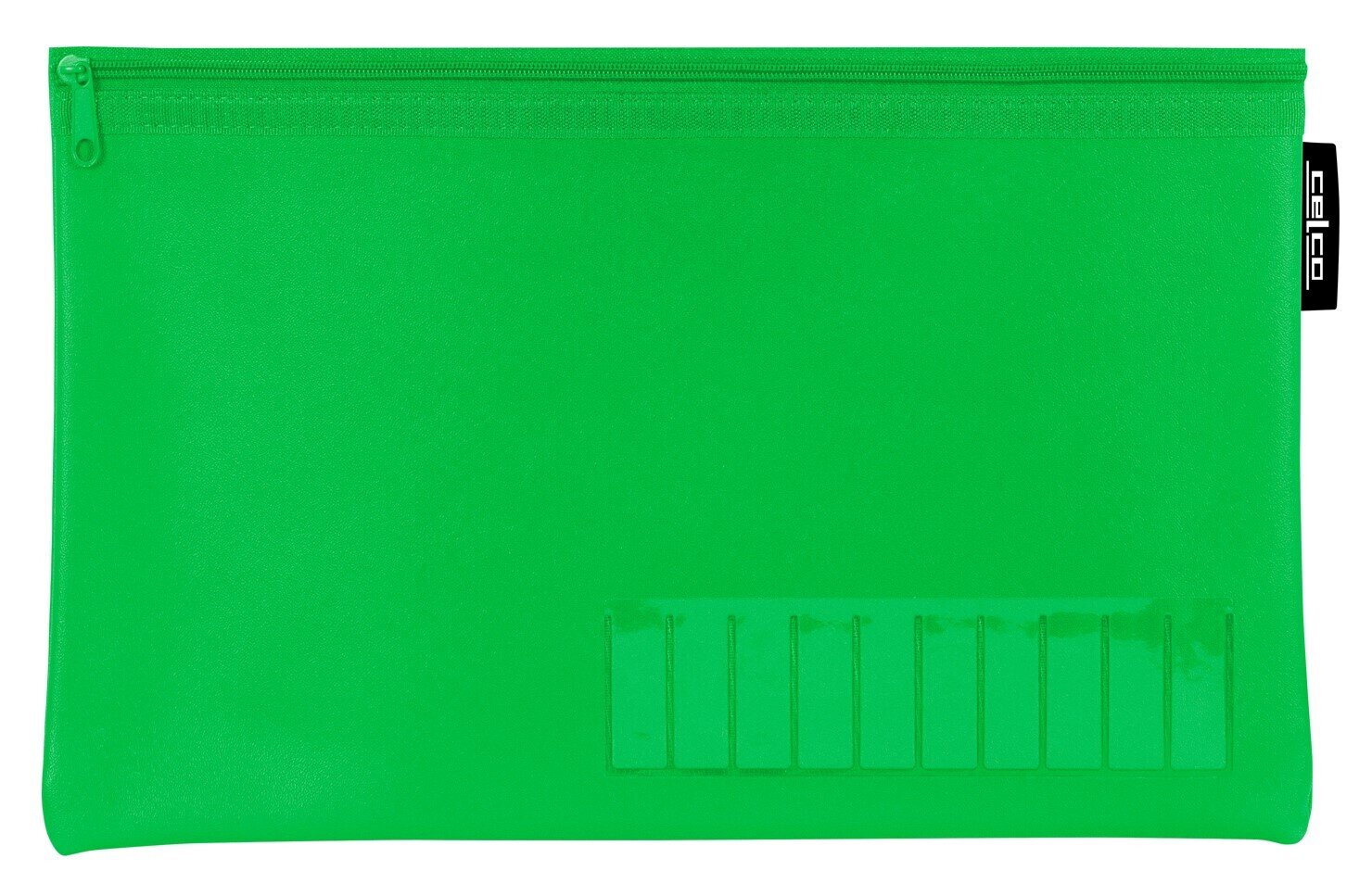 PENCIL CASE CELCO 345X180MM NAME MEDIUM 1 ZIP RED