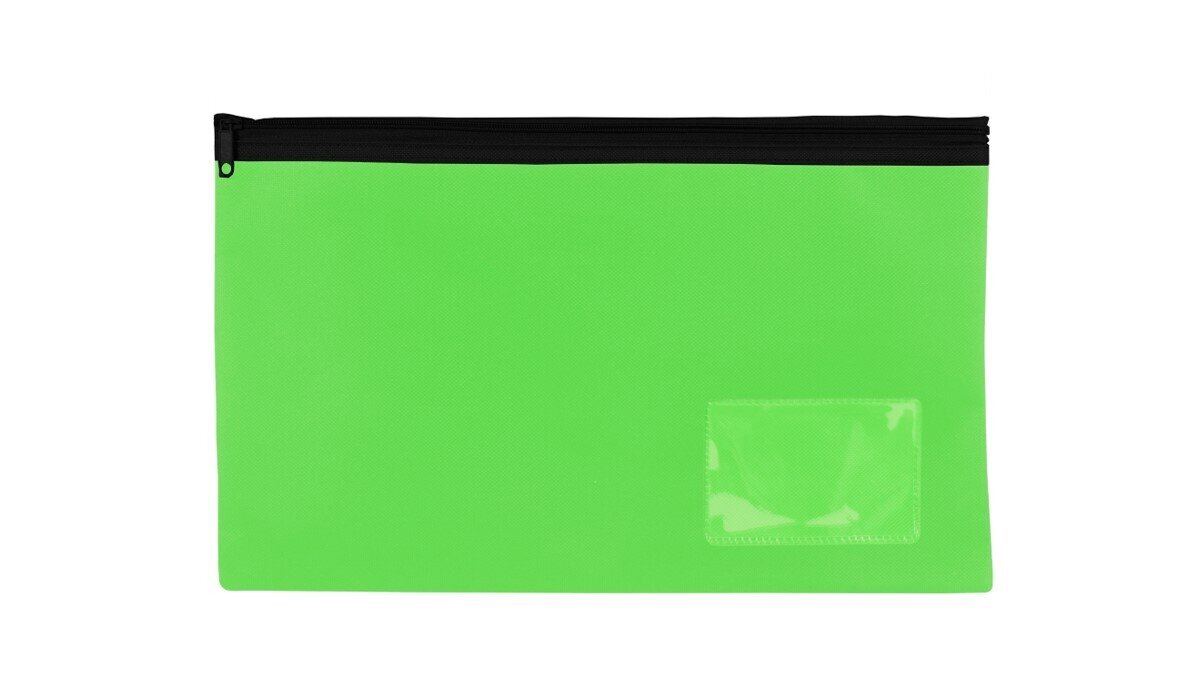 PENCIL CASE CELCO 250X130MM PREMIUM SMALL BRIGHTS 1 ZIP LIME GREEN