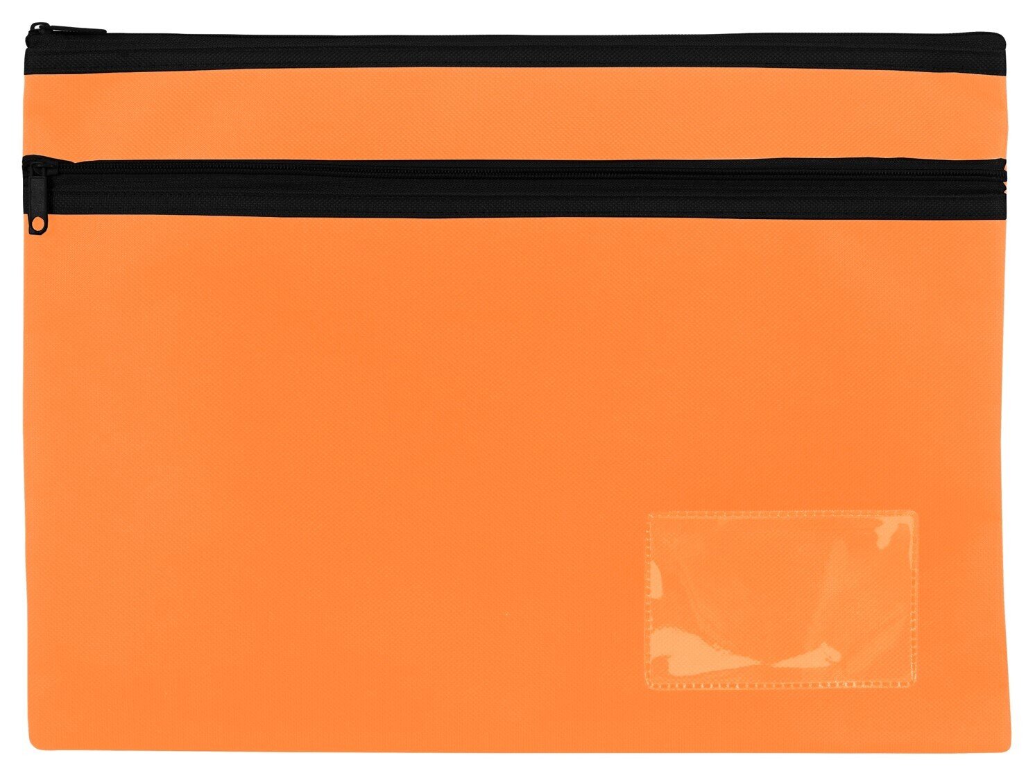 PENCIL CASE CELCO 345X264MM PREMIUM LARGE BRIGHTS 2 ZIP ORANGE
