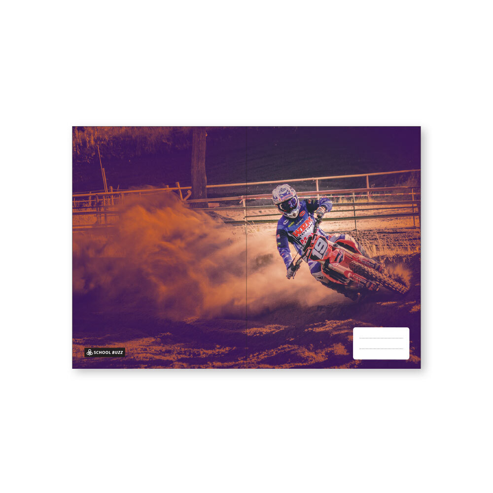 BOOK COVERS SCHOOL BUZZ A4 MOTORCROSS