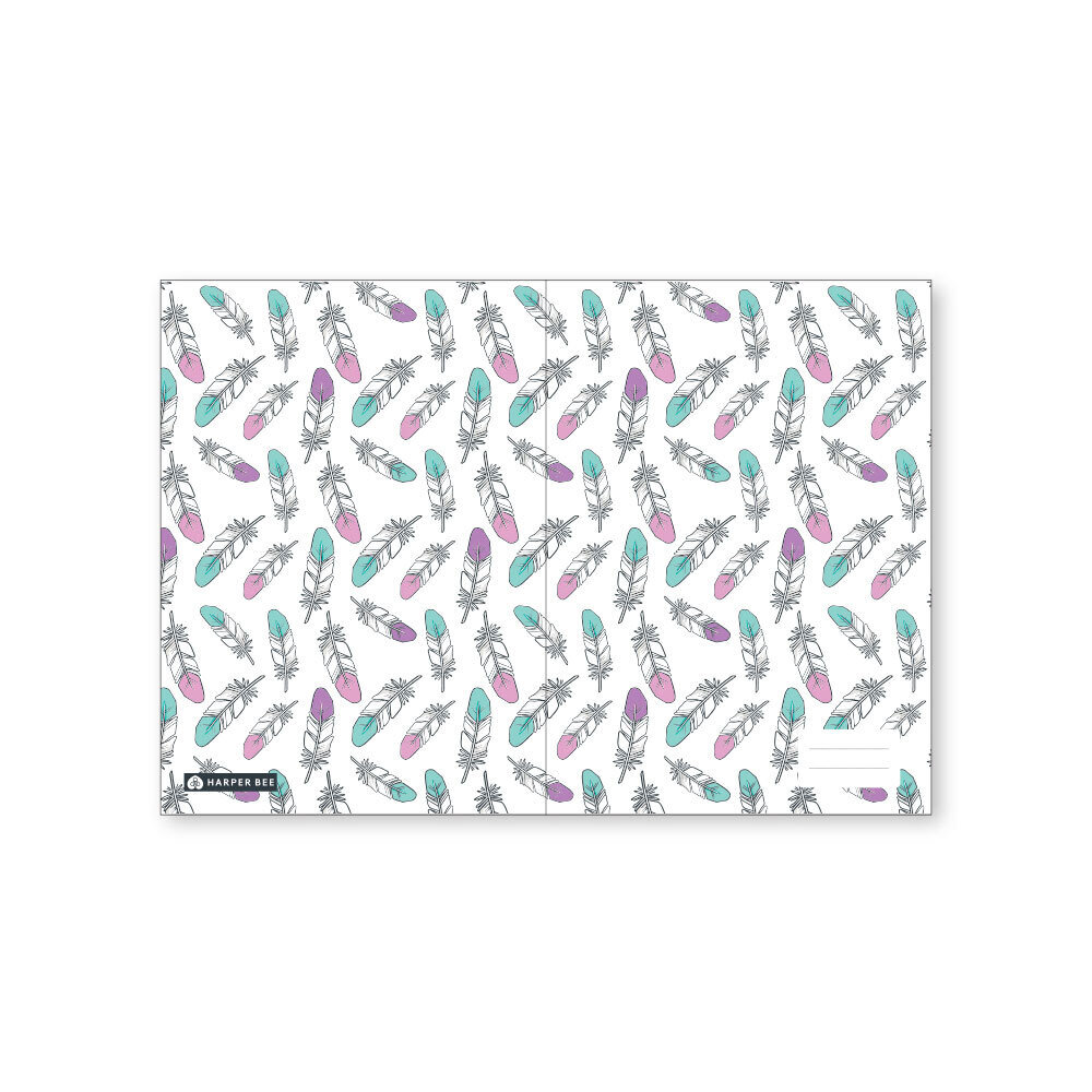 BOOK COVERS SCHOOL BUZZ SCRAPBOOK 340X250MM FEATHERS