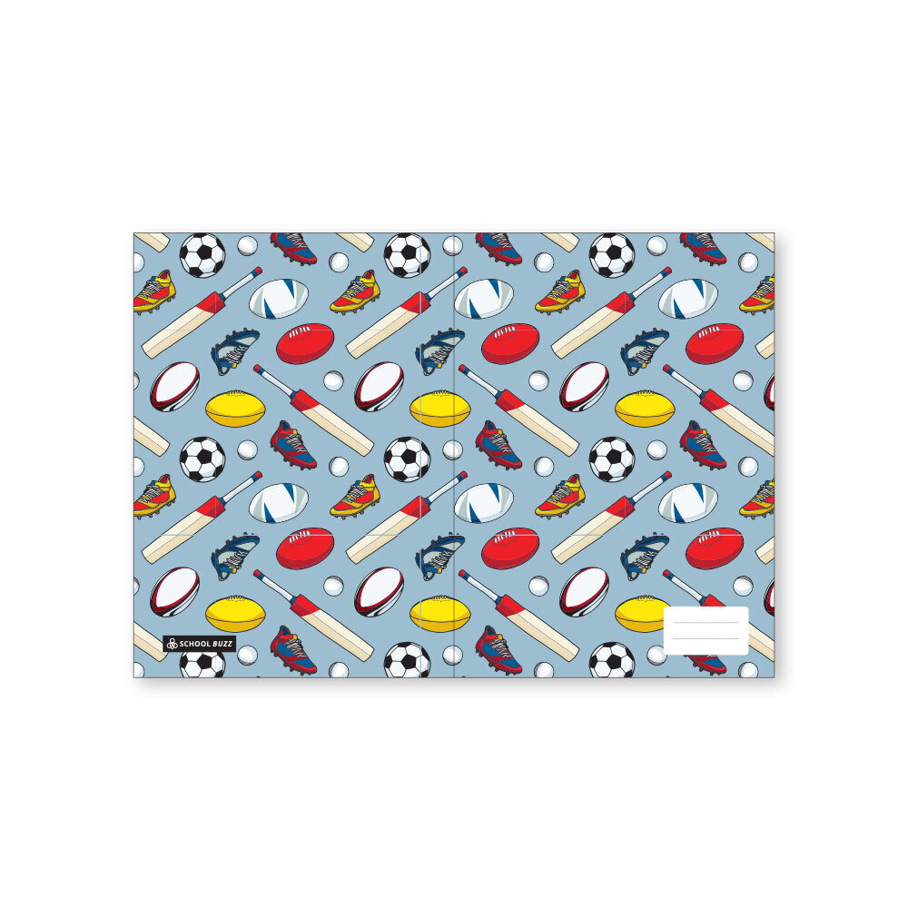 BOOK COVERS SCHOOL BUZZ SCRAPBOOK 340X250MM SPORTS ENTHUSIAST