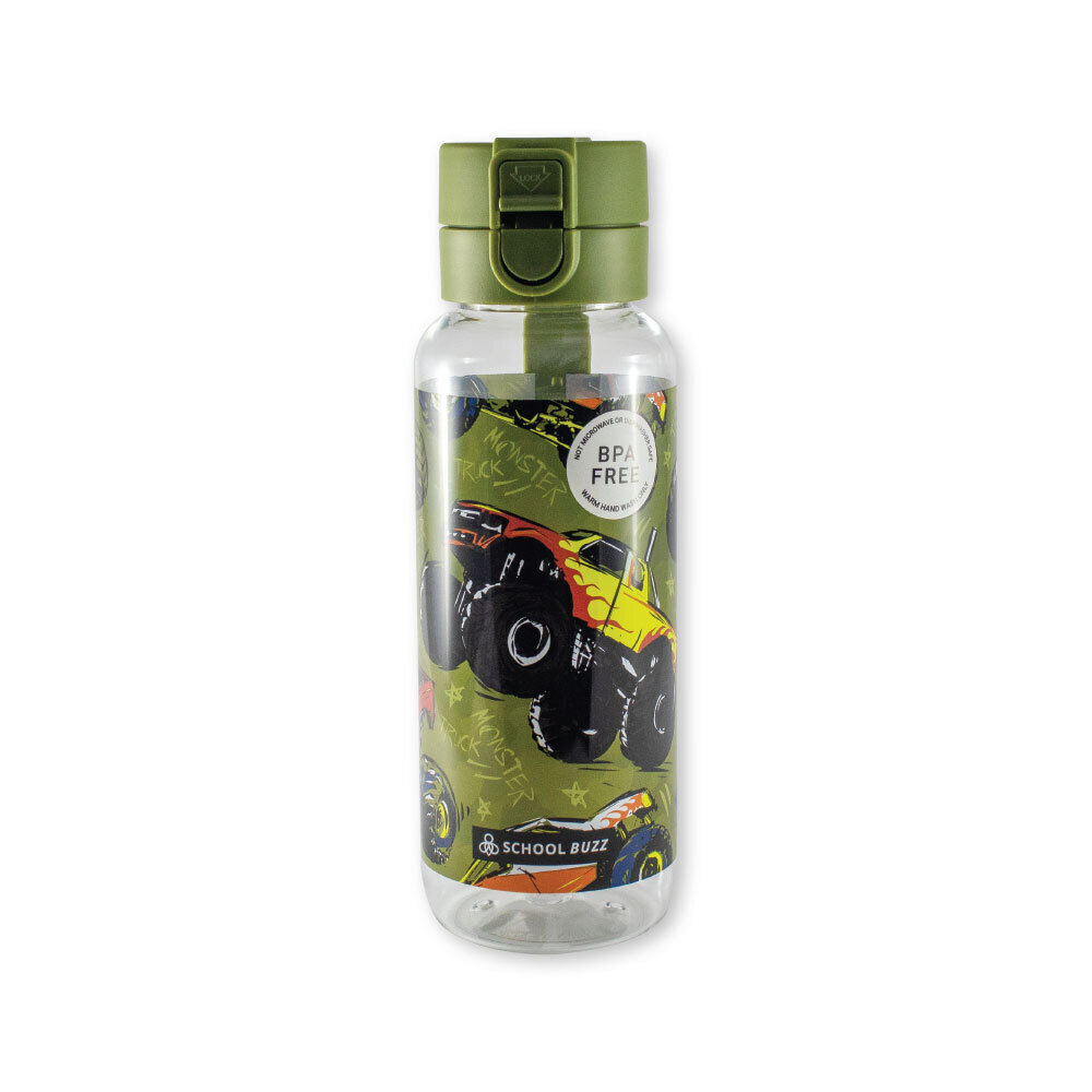 WATER BOTTLE SCHOOL BUZZ 650ML MONSTER TRUCK